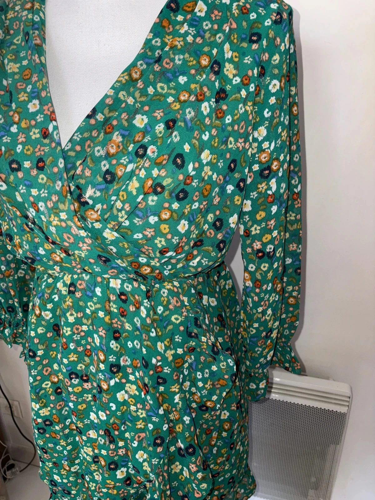 Green long-sleeved dress Emma & Ella size S / 36 – photo 2